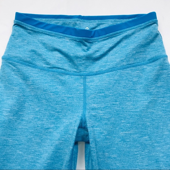 PrAna Turquoise Blue Mid Rise Cropped Leggings S - Picture 3 of 9